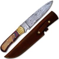 1706-PK - Damascus Bowie Hunter Knife