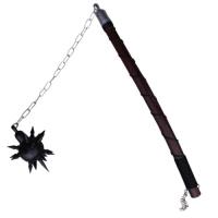 EW-1213BK - Medieval Spike Club Mace With 21 Removable Spikes Black