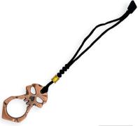 KN-04-CP - Lanyard Necklace One Finger Skull Knuckle Keychain Copper