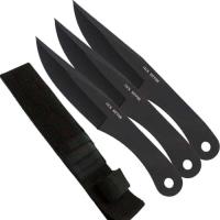 TK-004B-8 - 8.5&quot; Overall Jack Ripper Throwing Knives 3Pcs Set Black