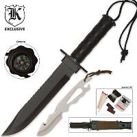 BK1992 - Mia Survival Knife &amp; Skinning Knife Combo with Survival Kit &amp; Sheath - BK1992