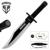 BK2850 - Bushmaster Sawback Survival Knife with Survival Kit and Sheath