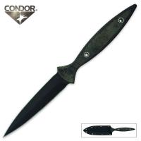 17-CT2325 - Condor Compact Dagger with Black Traction Powder Coating and Micarta Handle