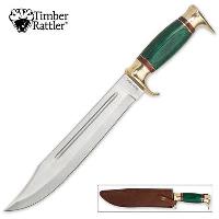 TR74 - Timber Rattler Big Green Bowie Knife TR74
