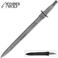 TW401 - Timber Wolf Medieval Damascus Sword with Sheath - TW401