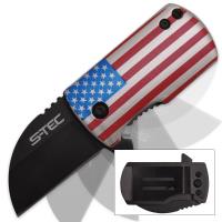 19-TQ1453 - American Flag 2 1/2 Assisted Opening Pocket Knife