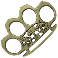 BB1437V - Life or Death Antiqued Brass Knuckle Buckle Paperweight