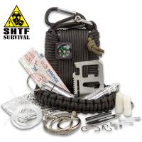 CK0356 - SHTF Paracord Survival Kit With Carabiner 20 Pieces
