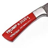 DM-12 - Keep America Great Trump 2020 Damascus Knife Stainless Steel Bolster Exclusive Item