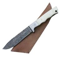DM-97 - Handmade Damascus Steel Hunting Knife Bone Handle 1