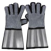 IN9411 - Medieval Holy Land and Defender Chainmail Gauntlets with Plates