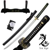 MAZ-019BK - Ten Ryu High End Samurai Katana Sword Hand Forged with Japanese Maru Techniques