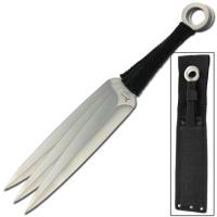W038M - Ninja Movie Kunai 3 Piece Thrower Set Silver W038M - Swords Knives and Daggers Miscellaneous