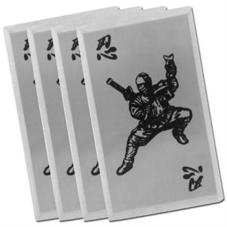 Ninja Shinobi Steel Throwing Card Set 4pcs TR0114C Swords Knives and Daggers Miscellaneous