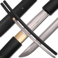 SK657-405BK - Shirasaya Functional Katana Bushido Ebony Sword Full Tang Battle Ready