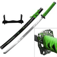 SW-72GN - Samurai Katanas Sword Green Come w/Table Stand 41&quot; Overall