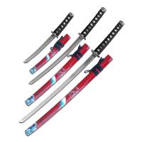 SW-84RD-4 - Samurai Crystal Red Ice Samurai Sword Set