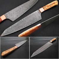 WSDM-2318 - Gyuto Forged Chef Knife Olivewood Handle Damascus 1095 HC Steel by White Deer