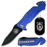 YC-501IN - Spring Assist Legal Automatic Knife Navy