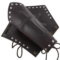 IN60656 - Bowman&#39;s Leather Renaissance Warfare Bracer Set