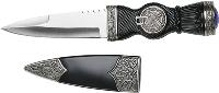 HK-26083BK - Medieval Scottish Dagger Black Silver