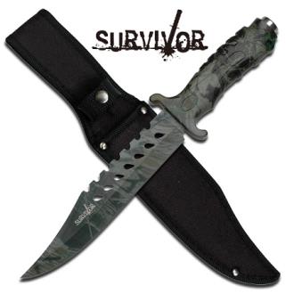 Survivor Series Full Camo Survival Knife