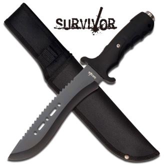 Survivor Series Three 12" Survival Knife Black