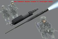 NS-26LT - 26&quot; Baton Police Grade Baton Solid Gun Metal Stick W/ LED Light