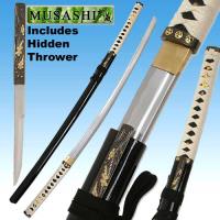 EW-087BKEP - Bushido Musashi Zetsurin Sword with Knife Full Tang