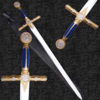 EW-1164BLG - Historical Classic Masonic Sword Blue Gold