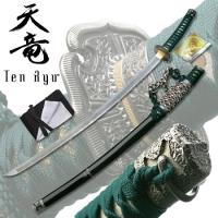 TR-014BK - Ten Ryu Hand Forged Carbon Steel Katana