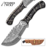 TW1004 - Timber Wolf Trojan Damascus Knife Damascus Steel Blade