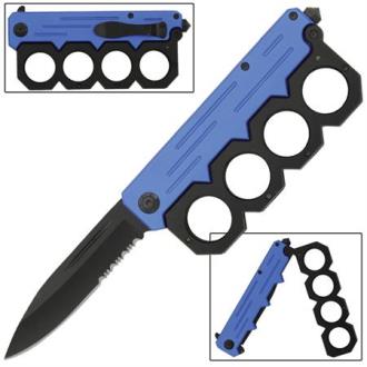 Folding Trench Knife Blue