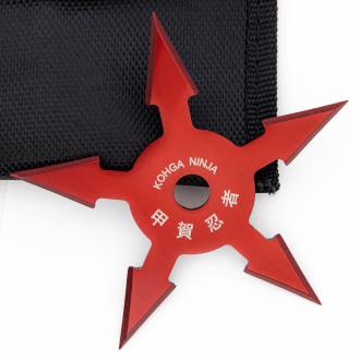 Kohga Ninja Shuriken Five Point Throwing Star - Red