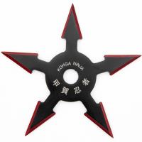 CK5505BR - Kohga Ninja Shuriken Five Point Throwing Star - Red 