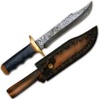 1704-PK - Navaja Damascus  Blade Hunter Knife