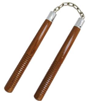 Wood Nunchuck Round Hard Wood