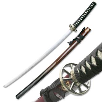 Traditional 2 Tone Samurai Sword Burgandy Brown