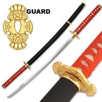 EW-68009RD - Ryu Dragon Ninja Katana Sword with Back Strap