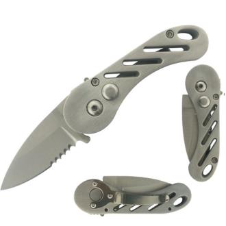 Compact Legal Auto Knife Silver