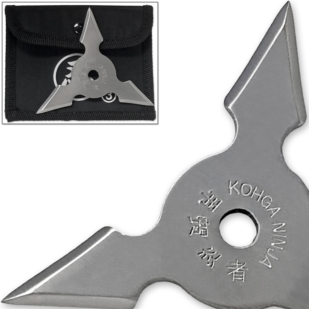 Trinity Blade Koga Ninja Throwing Star 3 Blade Shuriken Sharp Stainless ...