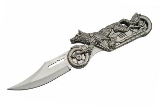 Motorcycle Wolf Rider Knife
