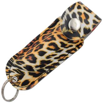 Snake Eye Pepper Spray 1/2 oz Key Chain Carrying Pouch Cheetah Pattern