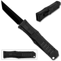 27064BK - Legends Micro OTF Switchblade Blade Knife Black Out The Front Tanto Blade