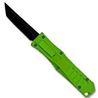 27064GN - Legends Micro OTF Switchblade Blade Knife Green Out The Front Tanto Blade