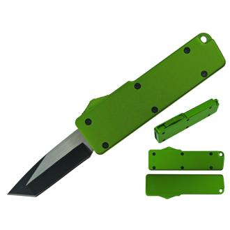 Legends Micro OTF Tanto Blade Knife Green Out The Front w Side Switch
