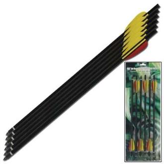 Extra Survival Aluminum Arrow Black 14 Inch 6pcs Set