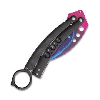 Galaxy Karambit Balisong Knife Stainless Steel Blade