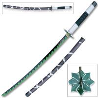 3015 - Demon Slayer - Sanemi Shinazugawa Green Nichirin Sword Katana Metal