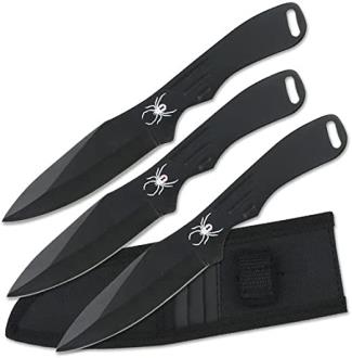 Spider Throwing Knives Set Black